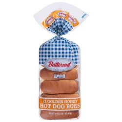 Butternut Golden Honey Hot Dog Buns 12 ct Bag