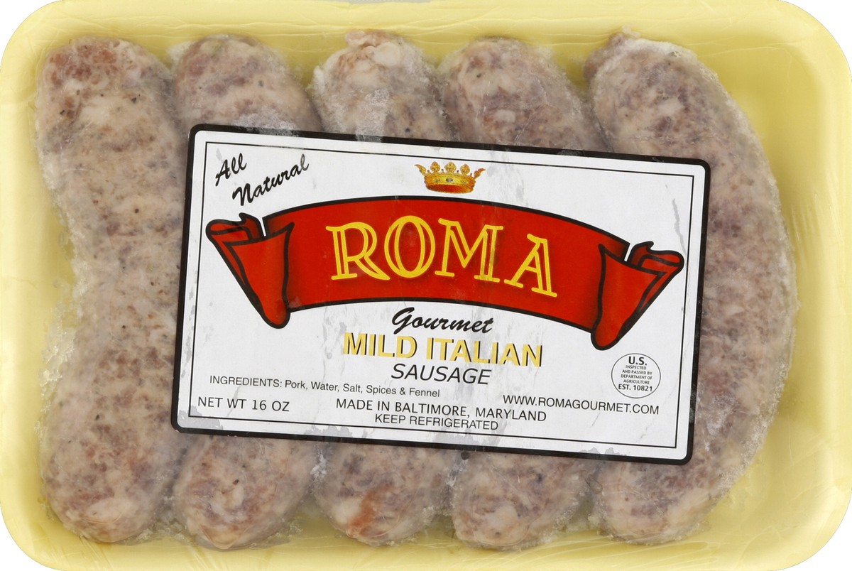 slide 4 of 5, Roma Mild Italian Sausage, 16 oz