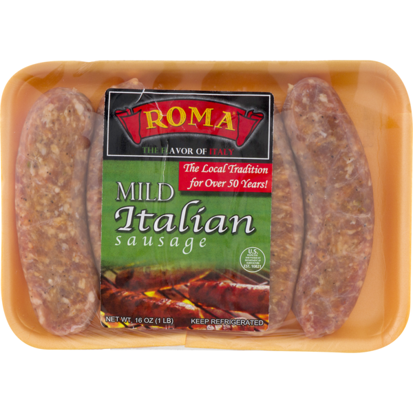 slide 1 of 5, Roma Mild Italian Sausage, 16 oz