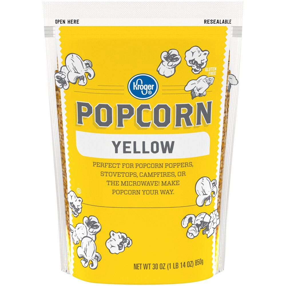slide 2 of 3, Kroger Yellow Popcorn Kernels, 30 oz