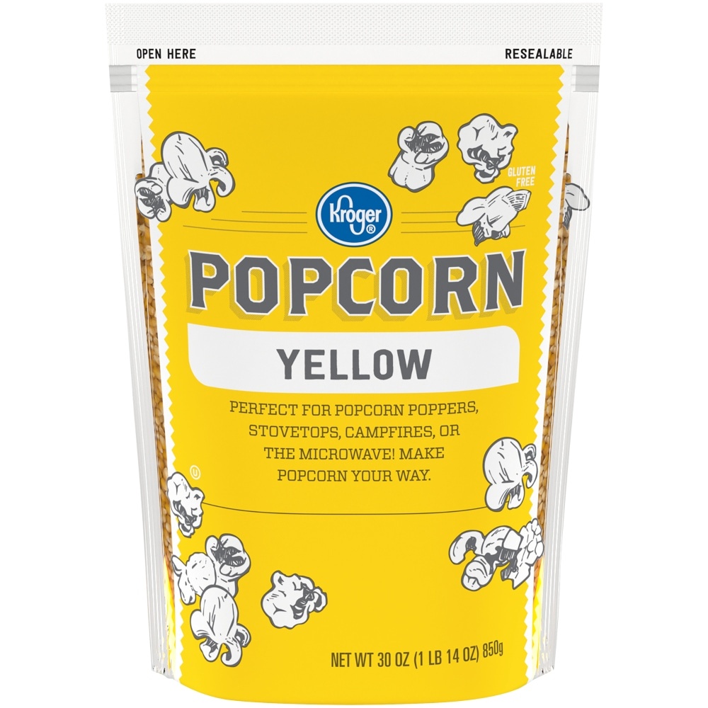 slide 1 of 1, Kroger Yellow Popcorn Kernels, 30 oz