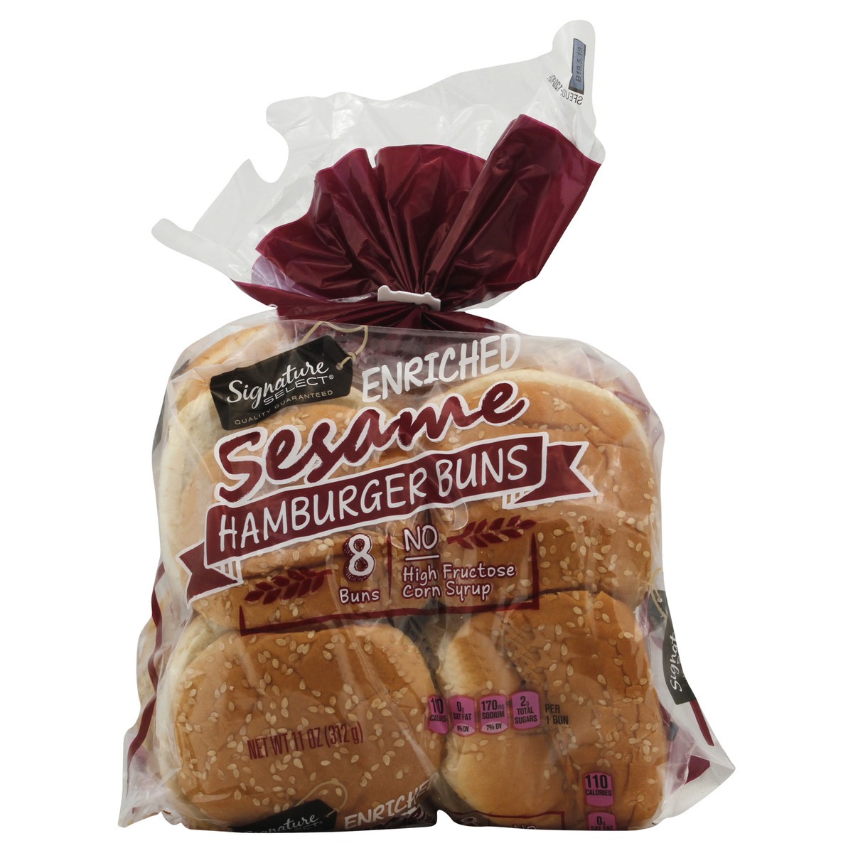 slide 6 of 10, Signature Select Hamburger Buns 8 ea, 8 ct