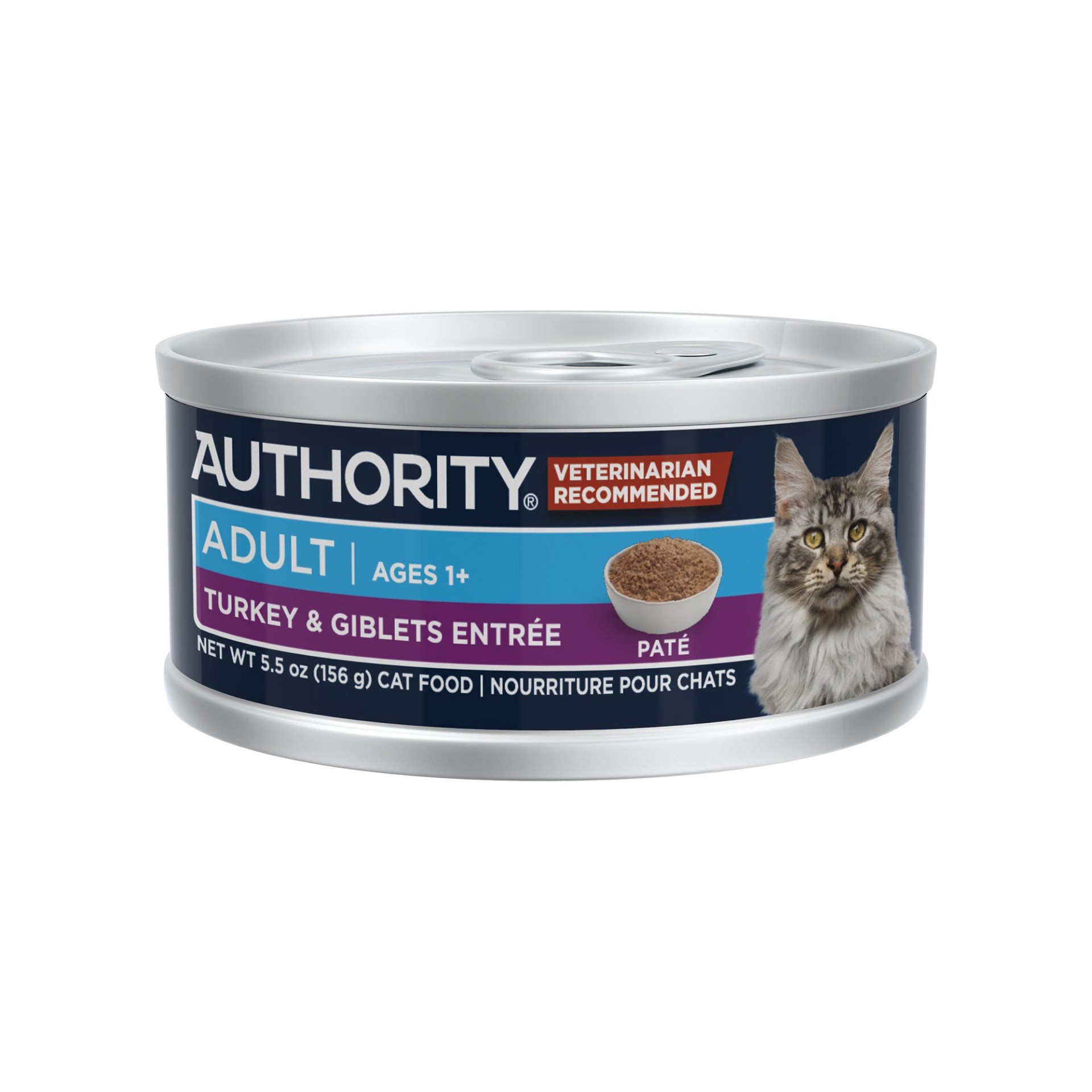 slide 1 of 1, Authority Everyday Health Indoor Cat Wet Food - 5.5 Oz, Pate, With-Grain, 5.5 oz