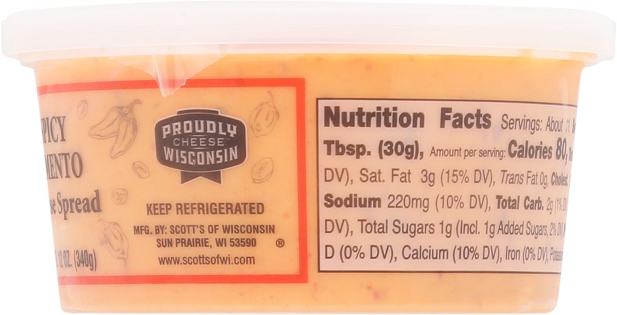 slide 9 of 14, Scott's of Wisconsin Spicy Pimento Cheese Spread 12 oz, 12 oz