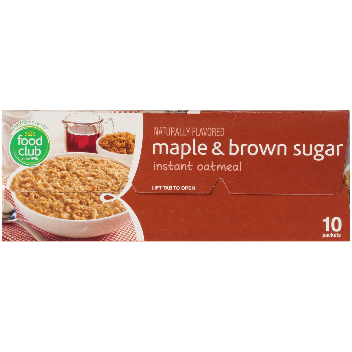 slide 6 of 9, Food Club Maple & Brown Sugar Instant Oatmeal Packet 10 ea, 10 ct