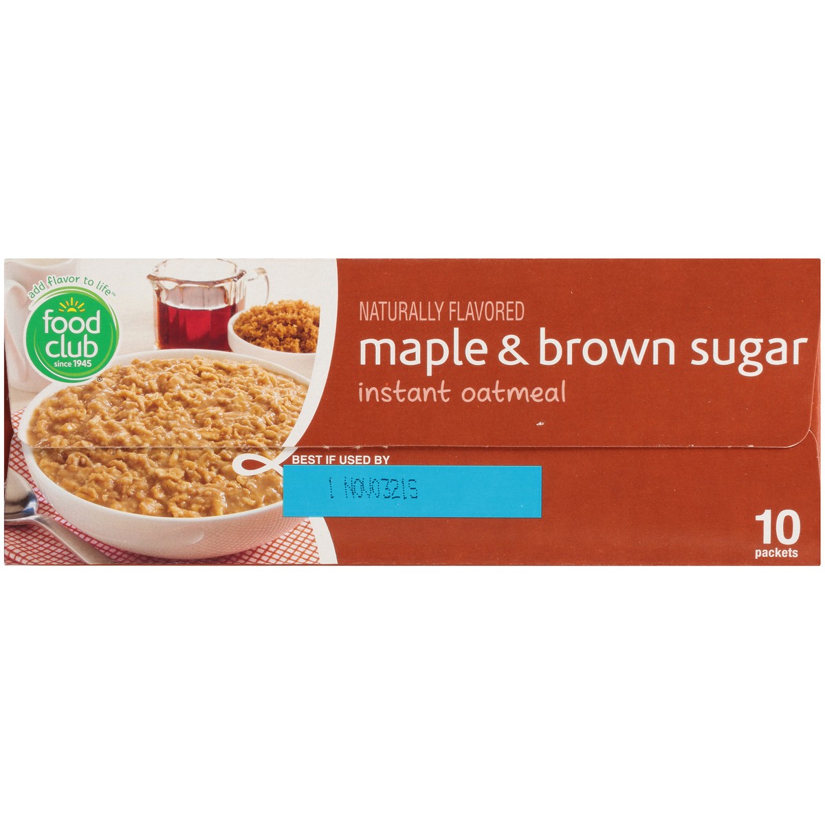 slide 5 of 9, Food Club Maple & Brown Sugar Instant Oatmeal Packet 10 ea, 10 ct