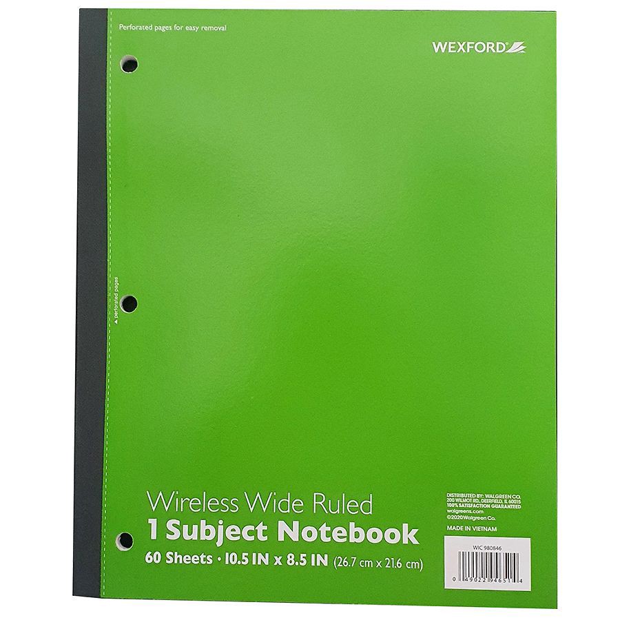 slide 5 of 5, Wexford Wireless Notebook 60 Sheet Assortment, 1 ct