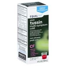 slide 1 of 1, Equaline Tussin Multi-Symptom Cold & Cough Syrup, 4 oz