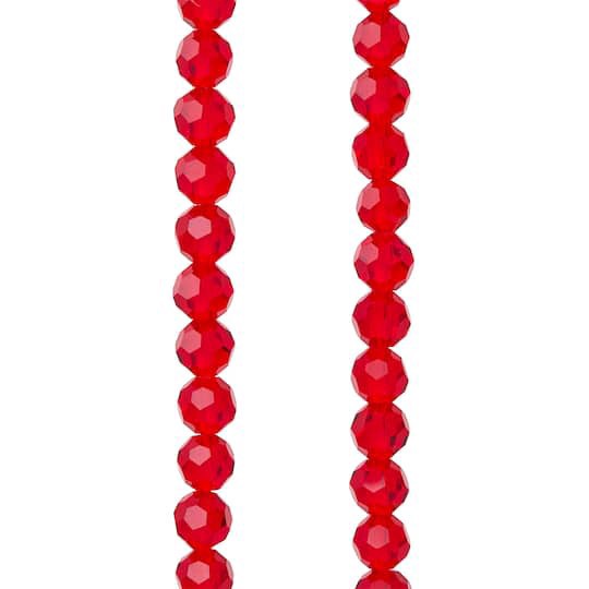 slide 1 of 3, Ruby Faceted Glass Round Beads, 6mm By Bead Landing, 6 mm