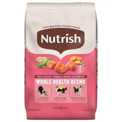 Rachael Ray Nutrish Real Salmon, Veggies & Brown Rice Recipe Whole Health Blend Dry Dog Food, 26 lb. Bag (Rachael Ray)