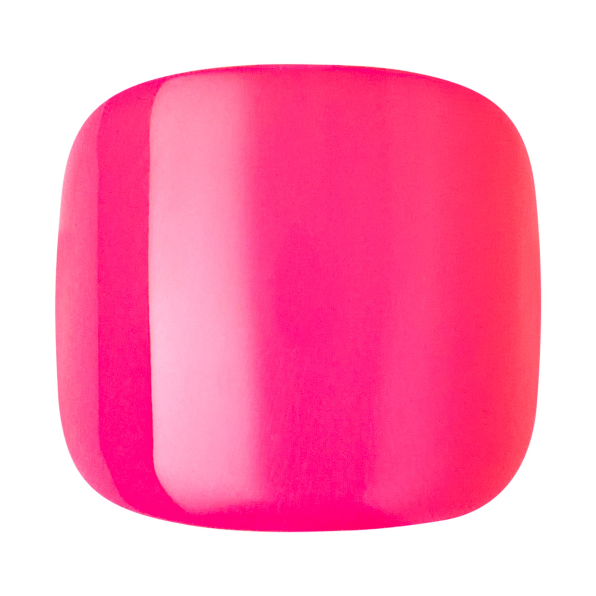 slide 2 of 5, imPRESS KISS imPRESS Color Press-On Pedicure Solid Neon Pink Square Fake Toenails – ‘Spun Sugar'' – 30ct, 27 ct