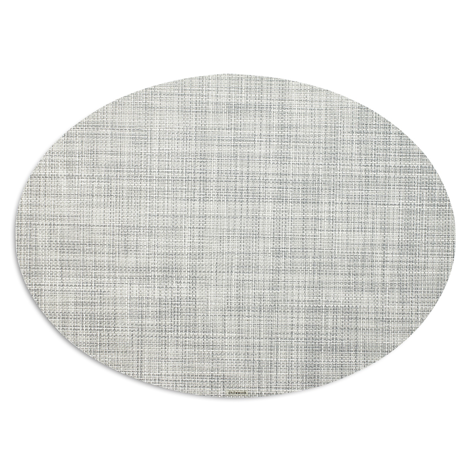 slide 1 of 1, Chilewich Mini Basketweave Oval Placemat, Mist, 14 in x 19.25 in