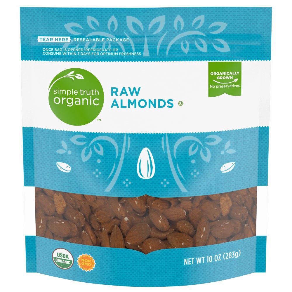 slide 2 of 3, Simple Truth Organic Raw Almonds, 10 oz