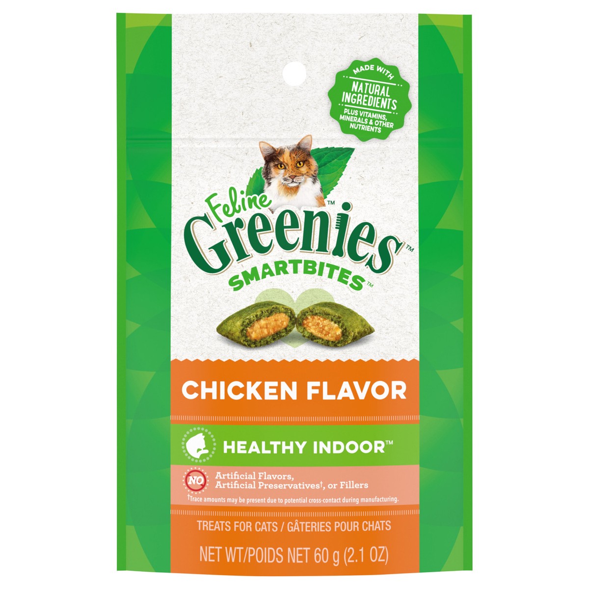 slide 1 of 3, Greenies Smartbites Healthy Indoor Chicken Flavor Cat Treats - 2.1oz, 2.1 oz