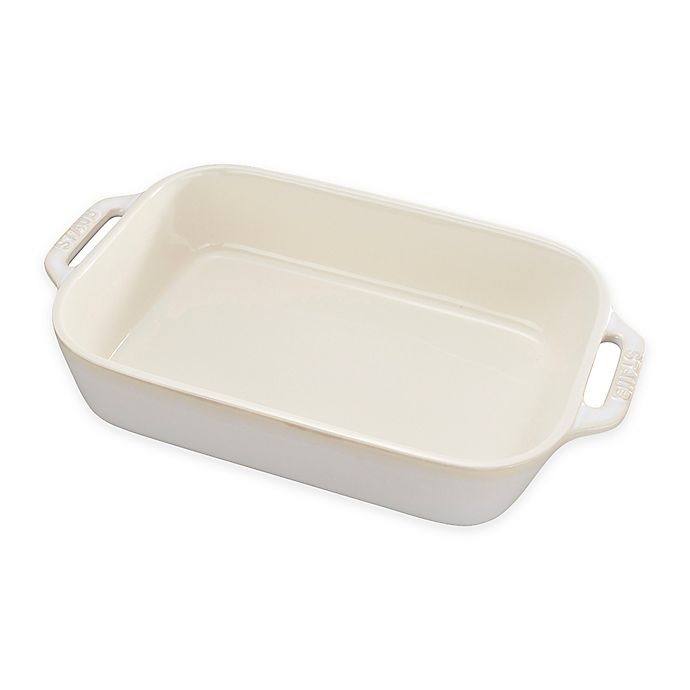 slide 1 of 1, Staub Rectangular Baker - Rustic Ivory, 2.5 qt