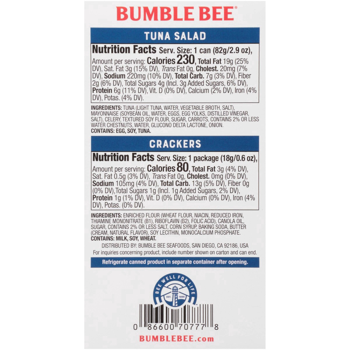 slide 10 of 24, Bumble Bee Snack on the Run! Original Tuna Salad & Crackers 3.5 oz, 3.5 oz