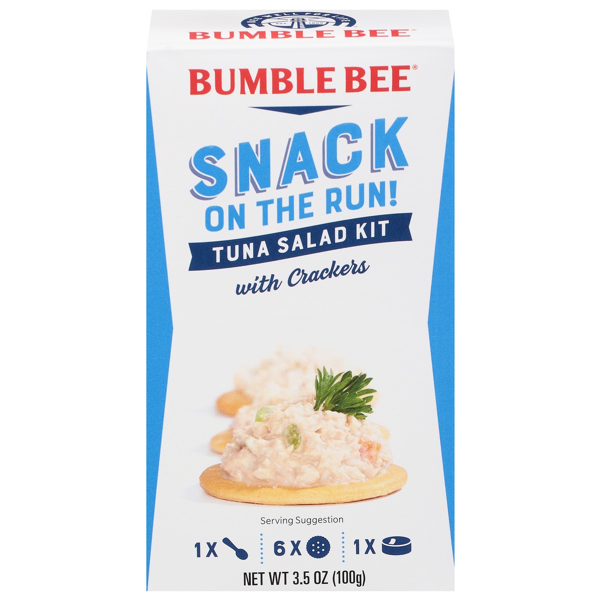 slide 1 of 24, Bumble Bee Snack On The Run! Tuna Salad With Crackers, 3.5 oz