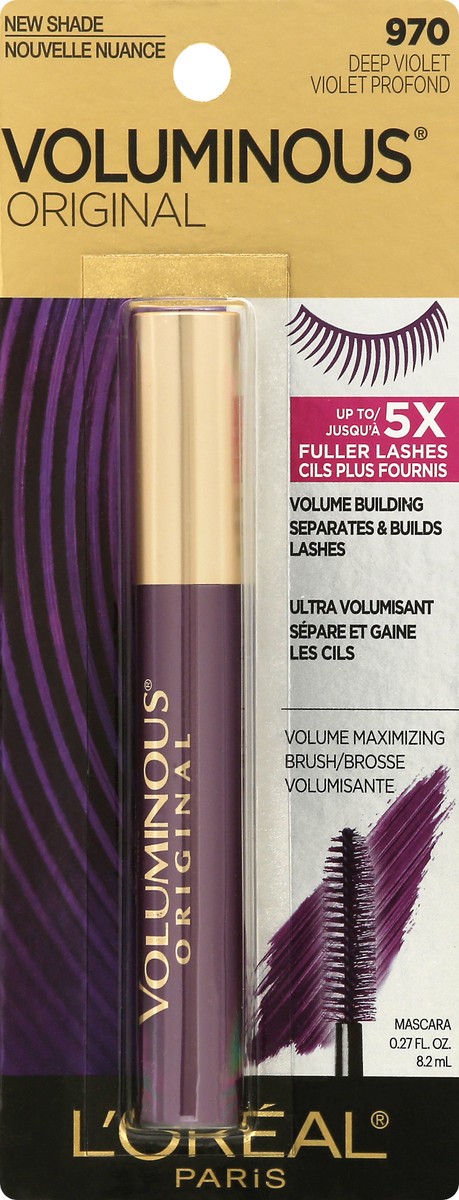 slide 1 of 1, L'Oréal Loreal Paris Voluminous Original Washable Bold Eye Mascara, Deep Violet,., 27 fl oz