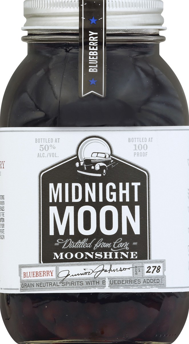 slide 2 of 2, Midnight Moon Junior Johnson's Moonshine Blueberry Whiskey, 750 ml