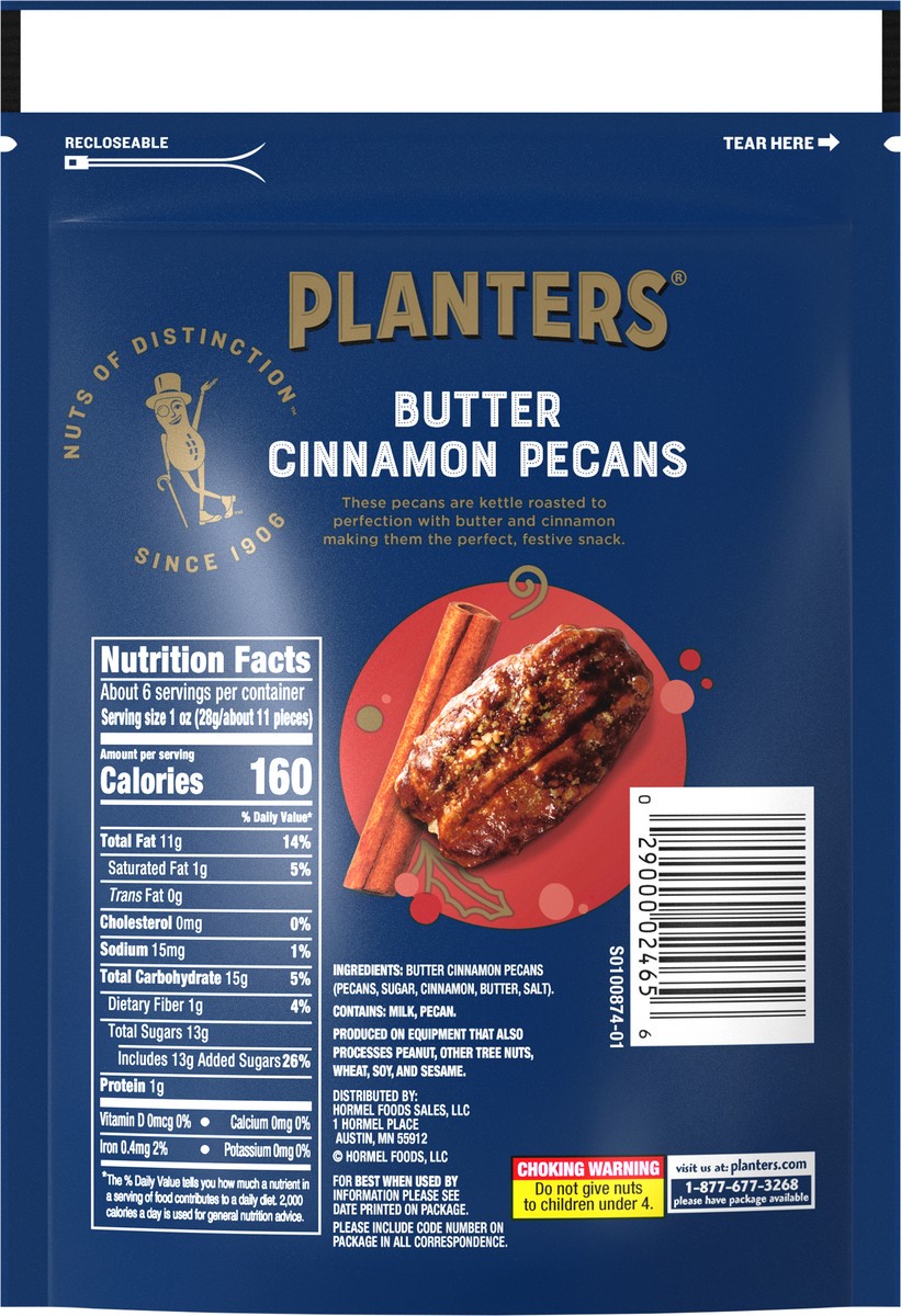 slide 5 of 11, Planters Festive Fancifuls Butter Cinnamon Pecans 5.5 oz, 5.5 oz