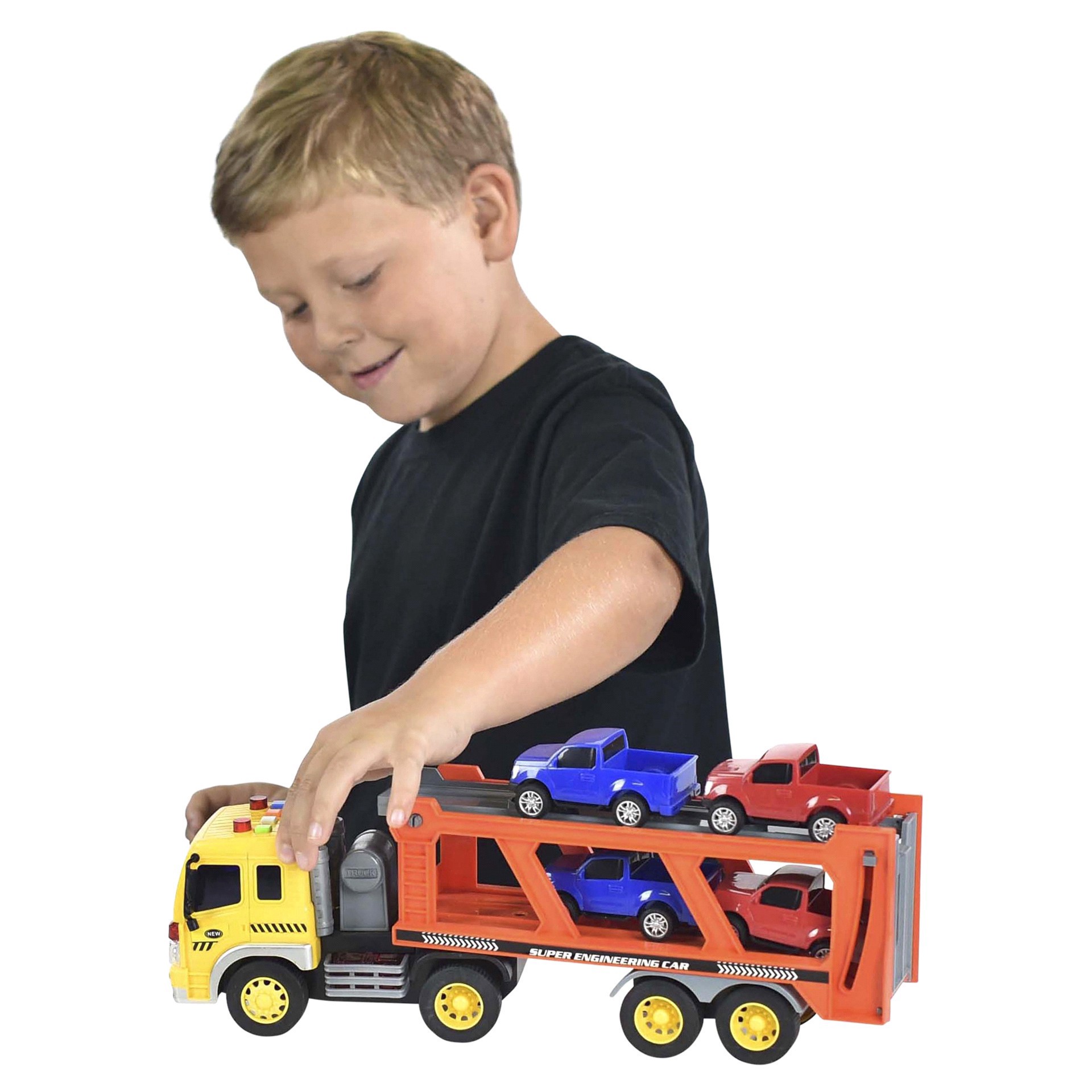 slide 6 of 9, Maxx Action Sunny Days Maxx Action Trucks Long Haul Vehicle Transportation Playset, 1 ct