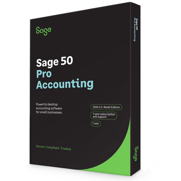 slide 2 of 3, Sage 50 Pro Accounting, 2024, 1-Year Subscription, Windows, Product Key, 1 ct