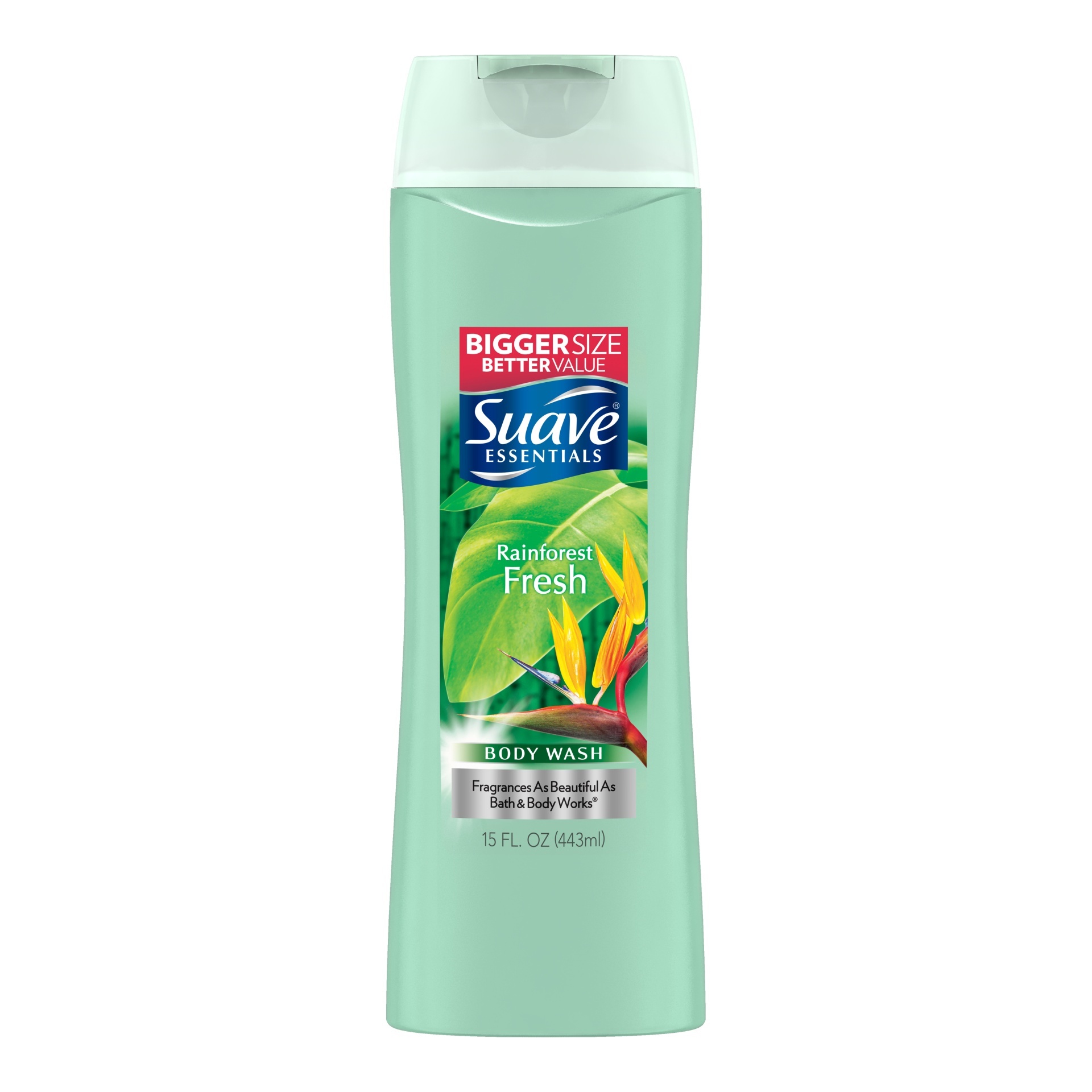 slide 1 of 1, Suave Essentials Rainforest Fresh Body Wash, 12 fl oz