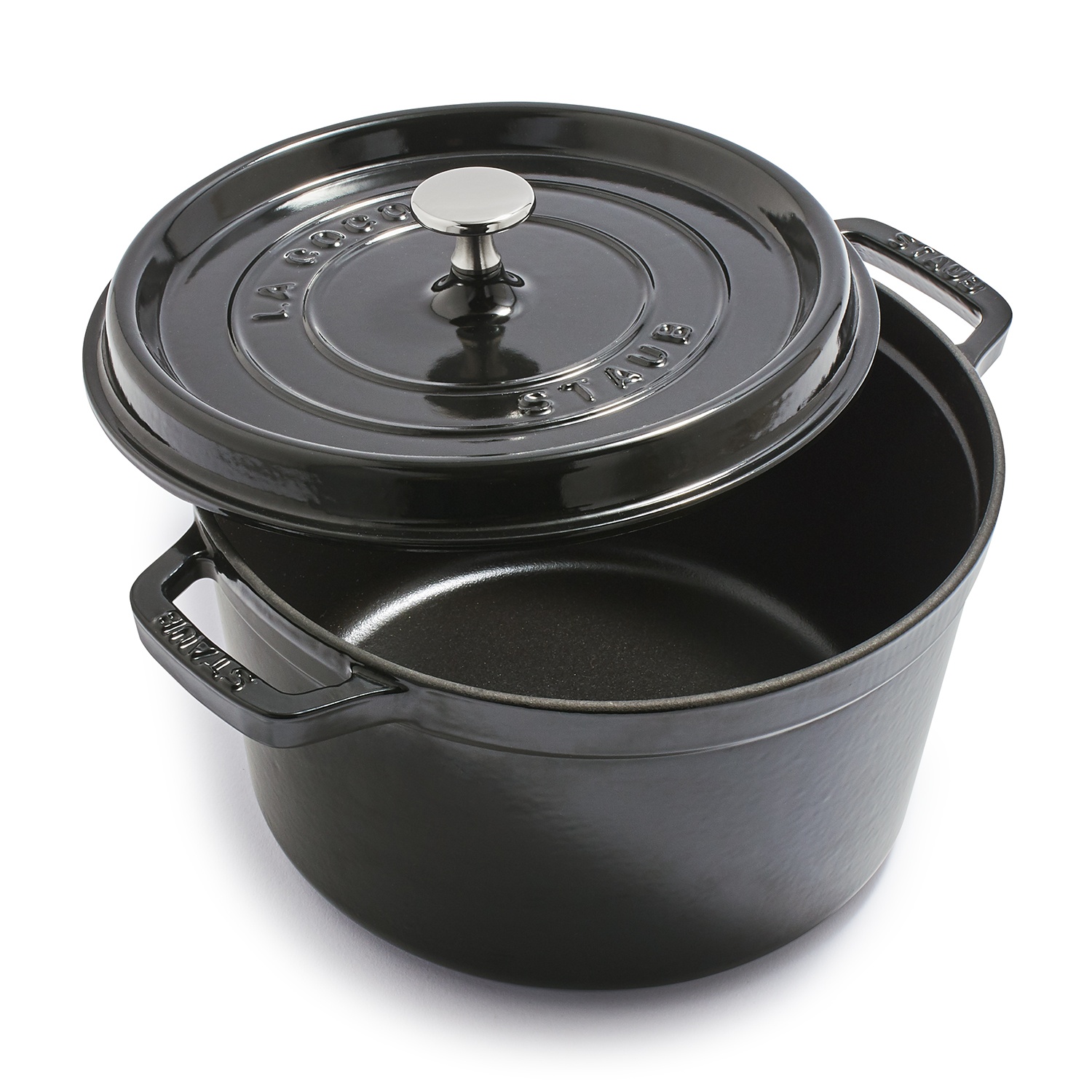 slide 1 of 1, STAUB Tall Cocotte, Caviar, 5 qt