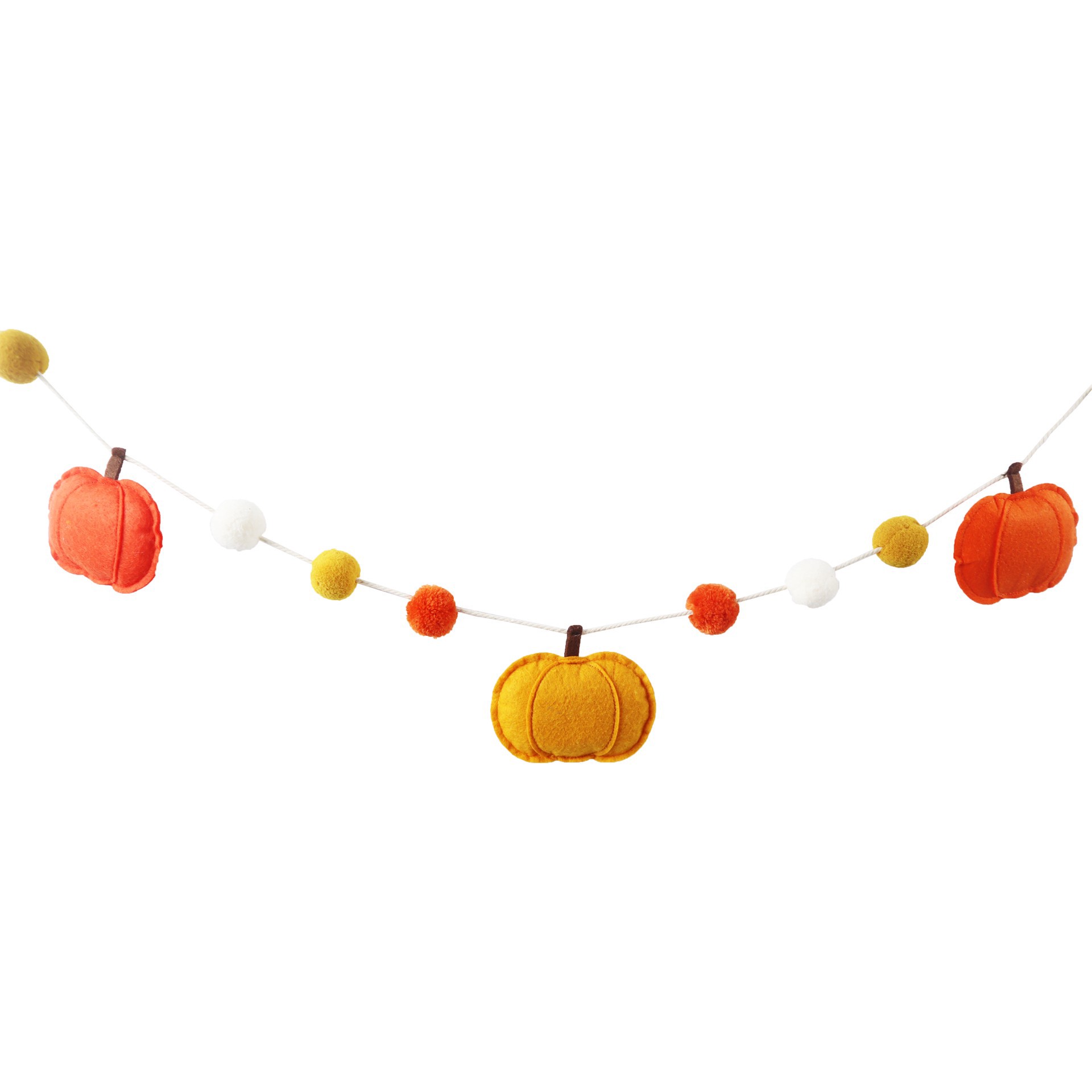 slide 3 of 3, 6ft. Pumpkin & Pom Garland By Ashland, 6 ft