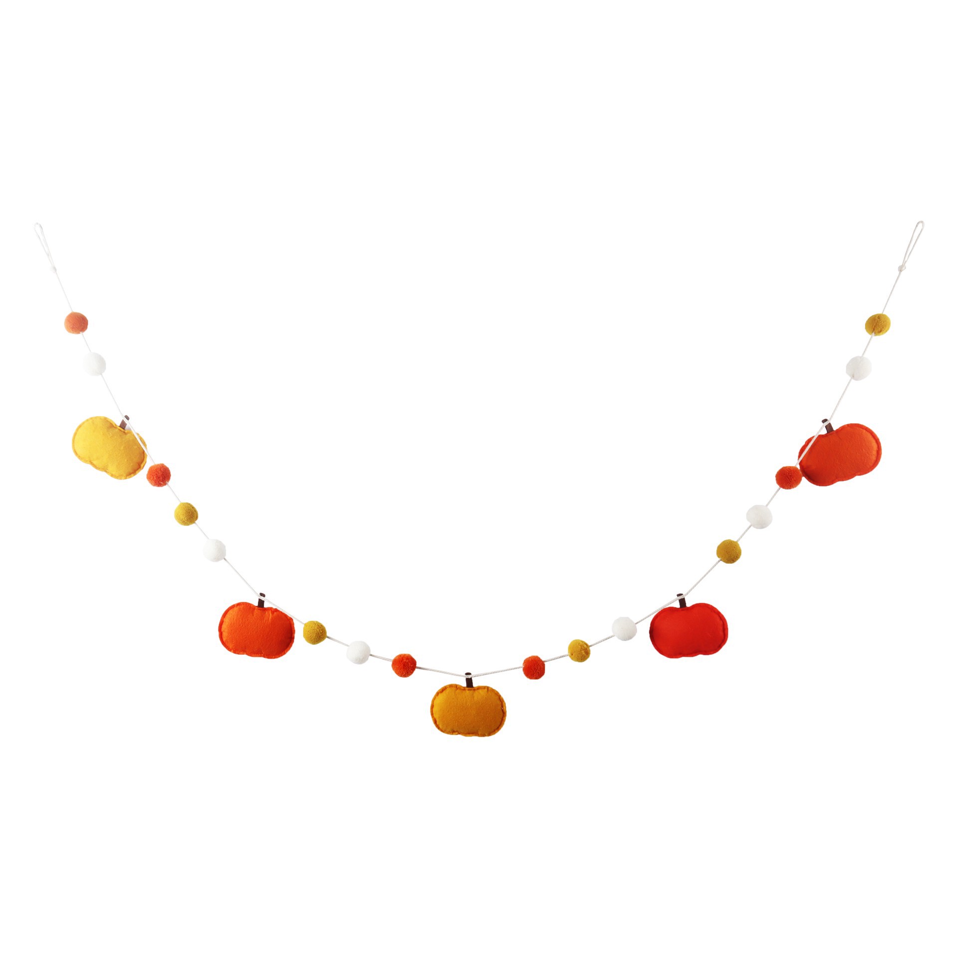 slide 2 of 3, 6ft. Pumpkin & Pom Garland By Ashland, 6 ft