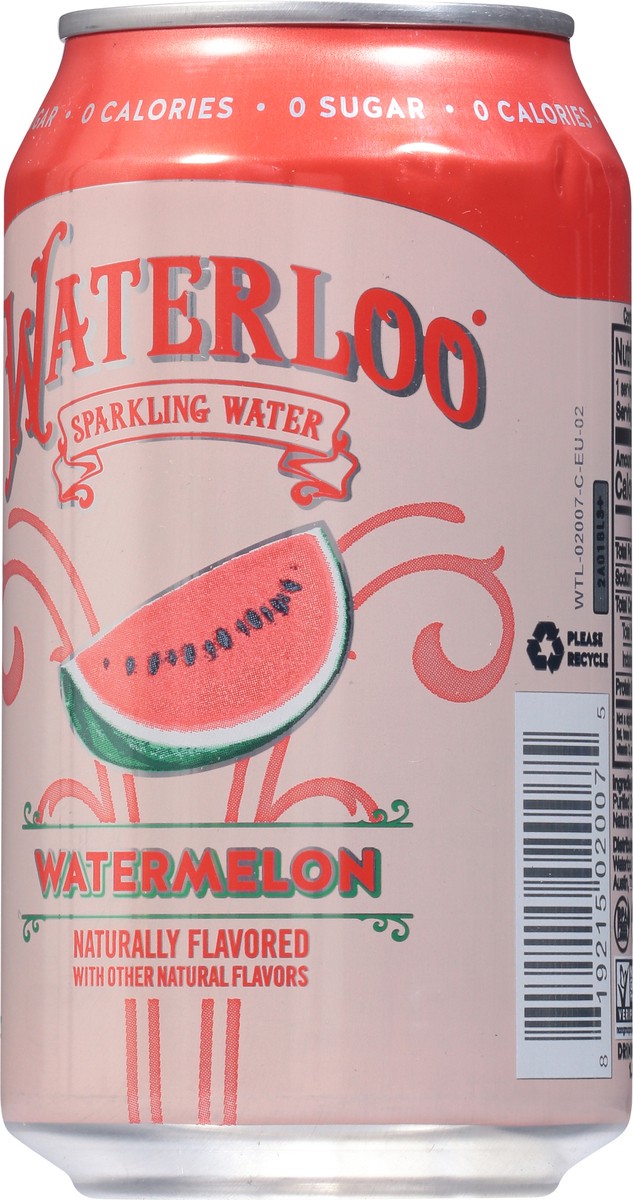 slide 3 of 9, Waterloo Watermelon Sparkling Water 12 fl oz, 12 fl oz