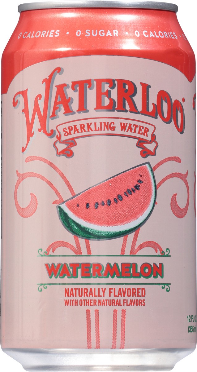 slide 5 of 9, Waterloo Watermelon Sparkling Water 12 fl oz, 12 fl oz