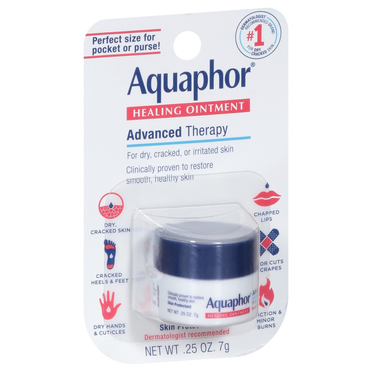 slide 4 of 9, Aquaphor Advanced Therapy Healing Ointment Skin Protectant 0.25 oz. Carded Pack, 0.25 oz