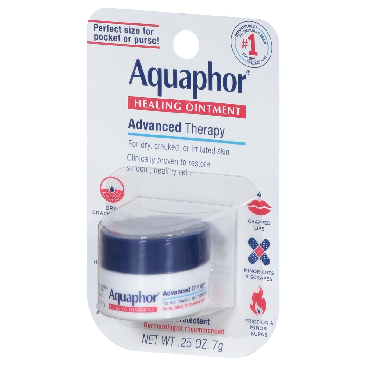 slide 7 of 9, Aquaphor Advanced Therapy Healing Ointment Skin Protectant 0.25 oz. Carded Pack, 0.25 oz