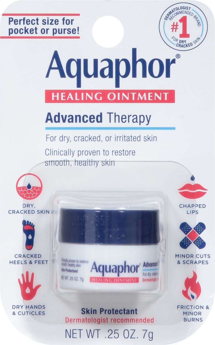 slide 2 of 9, Aquaphor Advanced Therapy Healing Ointment Skin Protectant 0.25 oz. Carded Pack, 0.25 oz