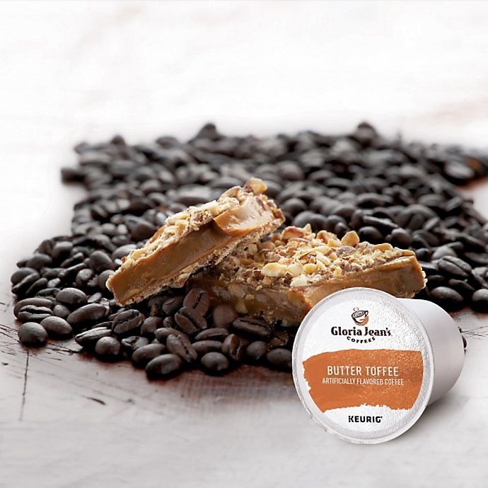 slide 5 of 7, Gloria Jean's Butter Toffee Flavored Coffee Keurig K-Cup Pods, 48 ct