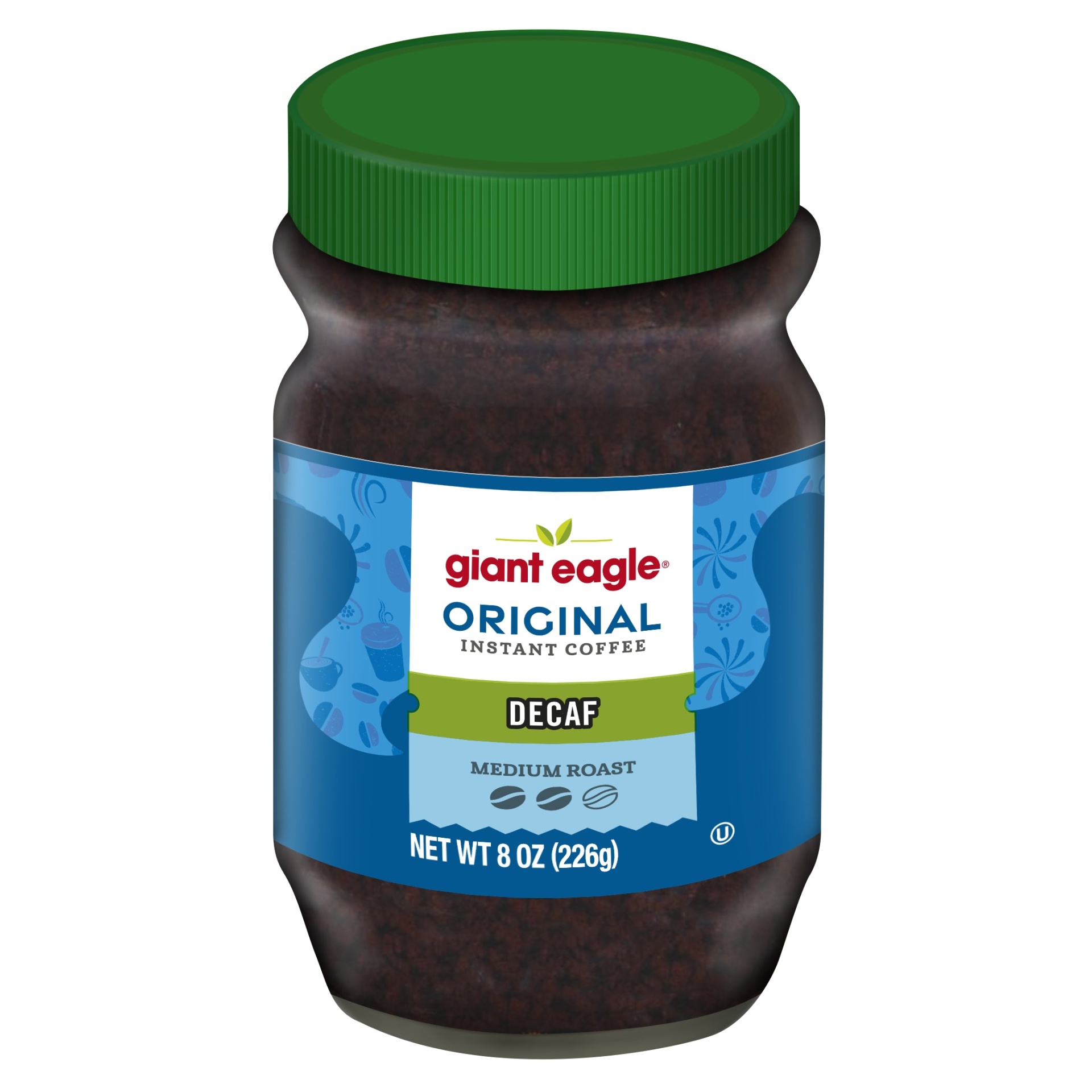 slide 1 of 1, Giant Eagle Decaf Original Instant Coffee, Medium Roast - 8 oz, 8 oz