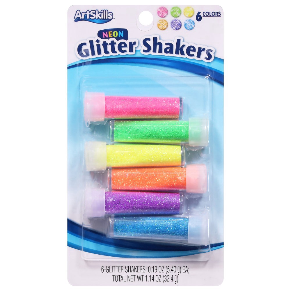 slide 1 of 2, ArtSkills Neon Glitter Shakers, 1 ct