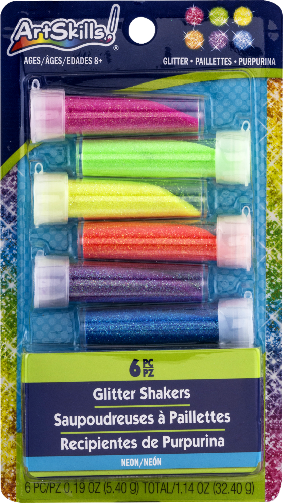 slide 1 of 1, ArtSkills Neon Glitter Shakers, 1 ct