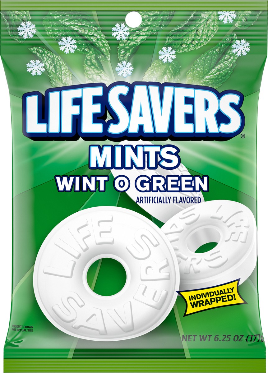 slide 1 of 8, Life Savers Wint O Green Mints Candy Bag, 6.25-Ounce, 6.5 oz
