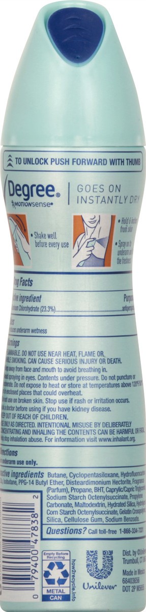 slide 4 of 9, Degree Coconut & Hibiscus Antiperspirant Deodorant Dry Spray, 3.8 oz