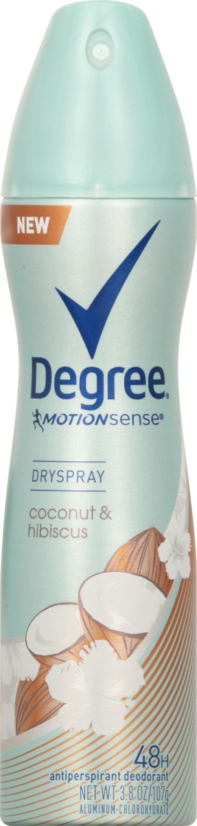 slide 3 of 9, Degree Coconut & Hibiscus Antiperspirant Deodorant Dry Spray, 3.8 oz