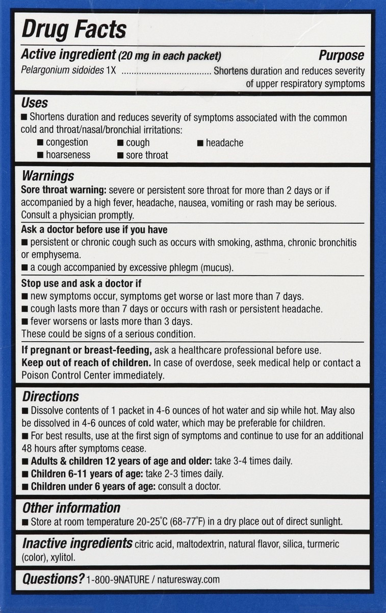 slide 4 of 6, Nature's Way Umcka Cold Relief Hot Drink, 10 ct