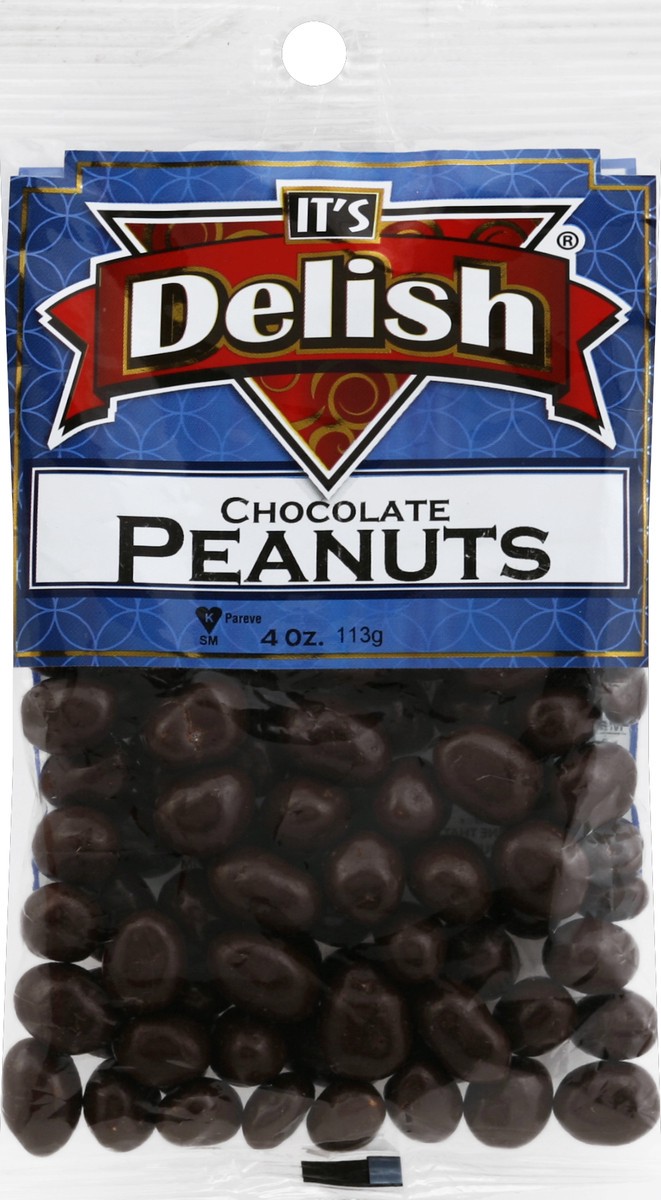 slide 1 of 3, It's Delish Chocolate Peanuts 4 oz, 4 oz