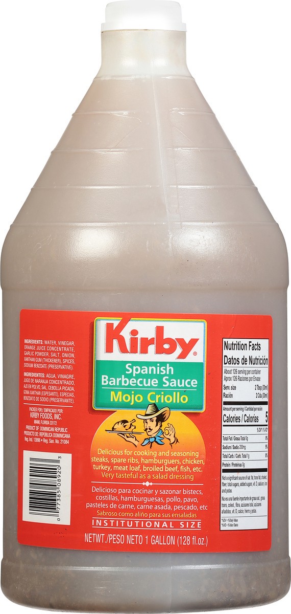 slide 6 of 9, Kirby Spanish Barbecue Sauce 1 gal, 1 gal