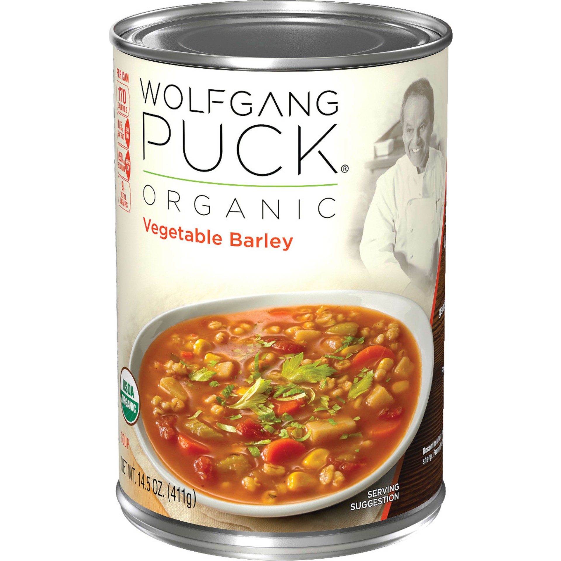 slide 1 of 2, Wolfgang Puck Organic Vegetable Barley Soup, 14.5 oz. Can, 14.5 oz