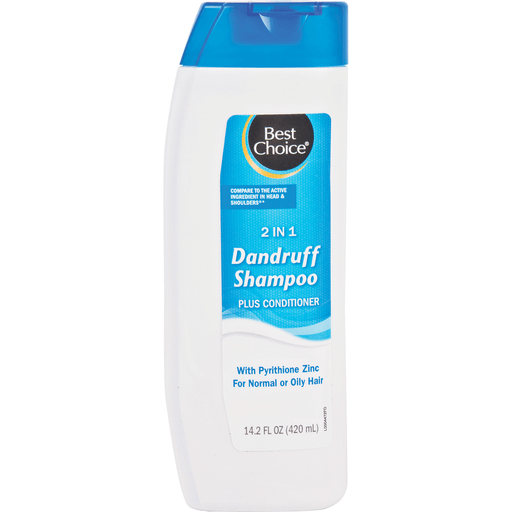 slide 1 of 1, Best Choice 2 In 1 Dandruff Shampoo + Conditioner, 14.2 oz