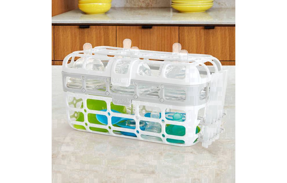 slide 25 of 40, Munchkin Deluxe Dishwasher Basket - Gray, 1 ct