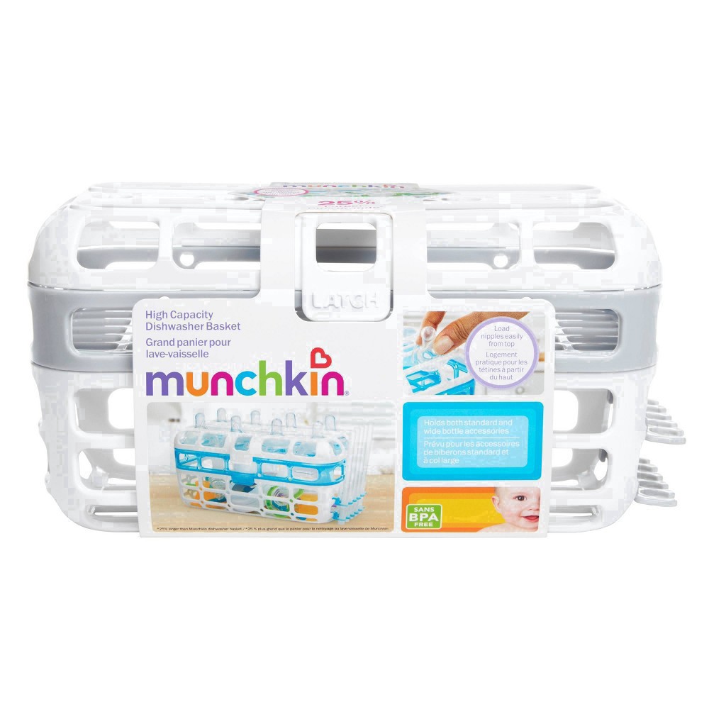 slide 8 of 40, Munchkin Deluxe Dishwasher Basket - Gray, 1 ct