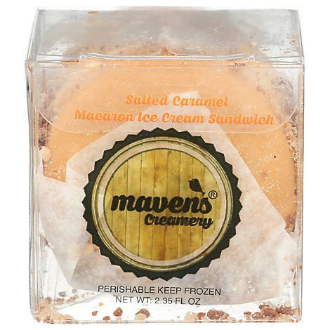 slide 1 of 1, Mini Macaron Ice Cream Salted Caramel, 